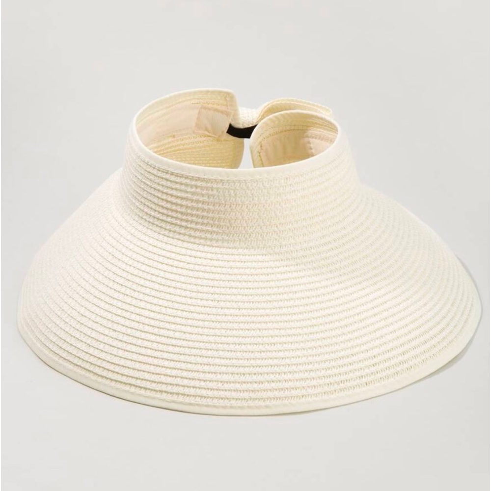 Bow Decor Straw Hat - #105